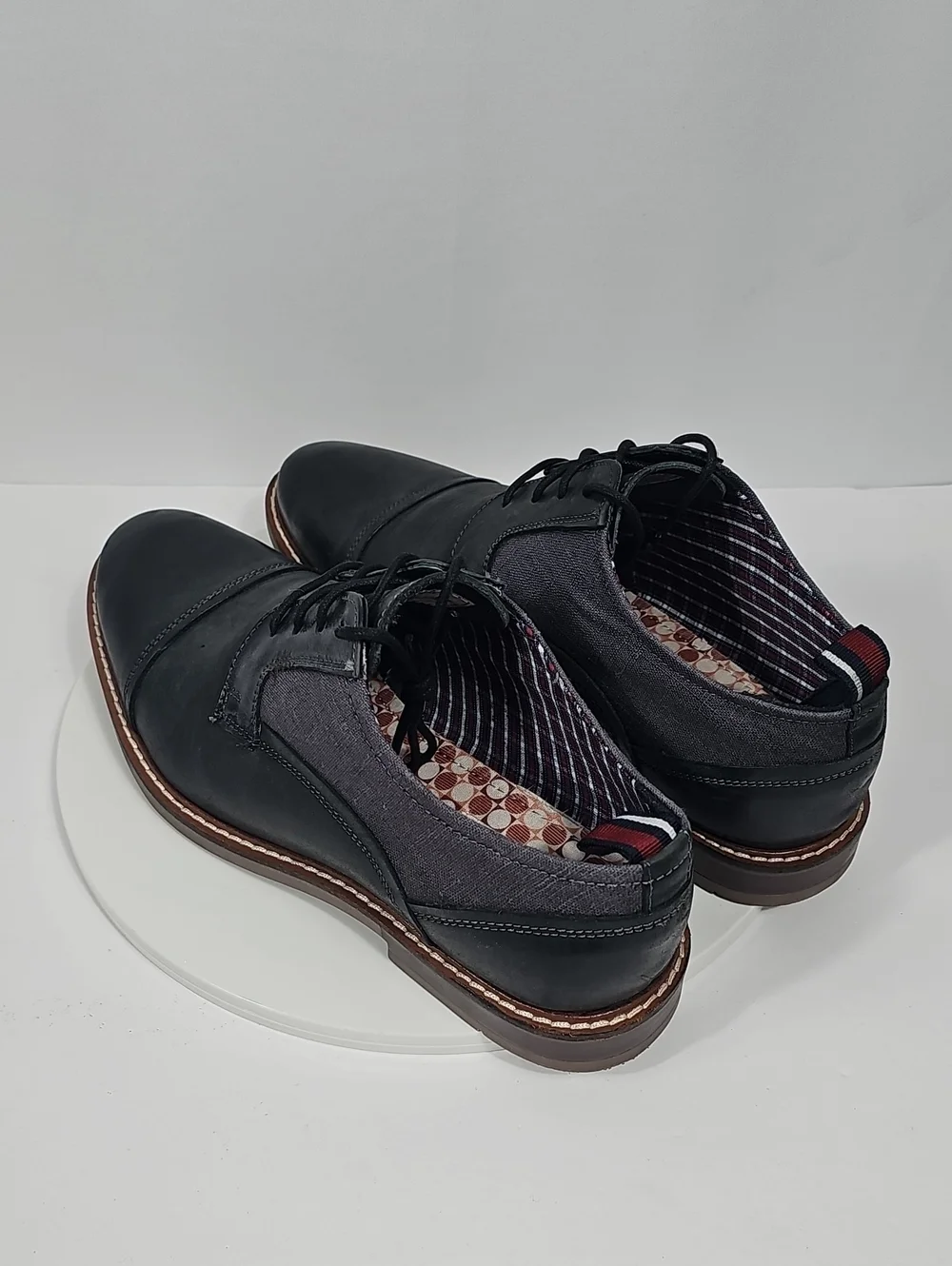 Ben Sherman Birk Cap Toe Oxford Leather Dress Shoes Black 9 Wedding Office Mod
